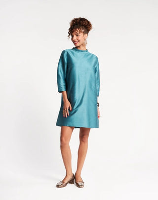 Diplomat Mini Dress- Teal