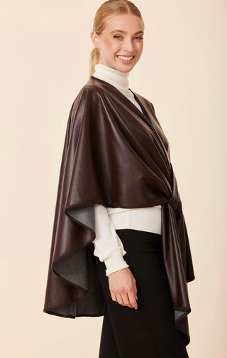Vegan Leather  Wrap - Coffee