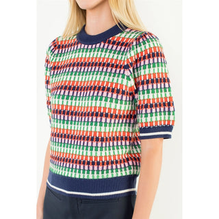 Navy Multi Stripe Sweater