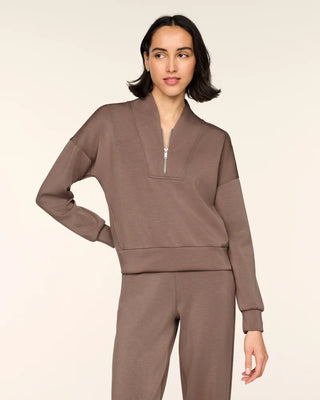 Airessentials Shawl Collar Half Zip- Ironstone