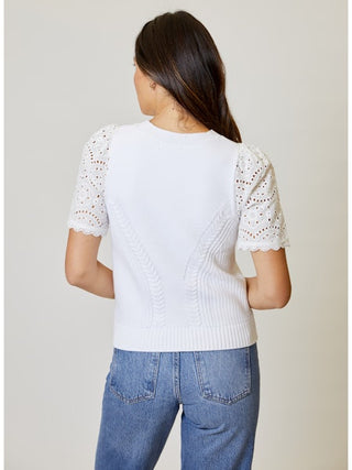 Flounce Slv Sweater