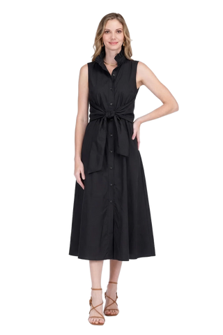 Black Back Wrap Maxi Dress