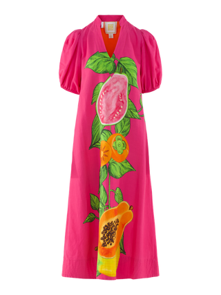 Hampton Dress- Papaya Vine