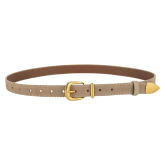 Sleek Sueded Belt- Grey