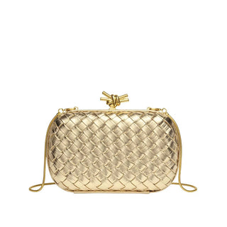 Bonsoir Woven Clutch - Gold