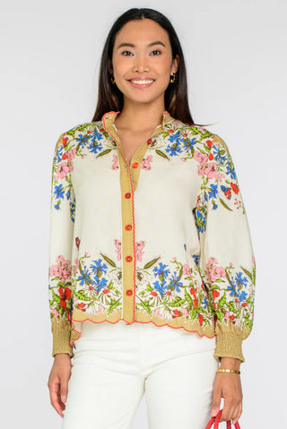 Emily Top- Butterfly Garden