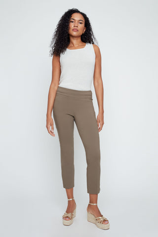 Pull On Ankle Pant- Khaki