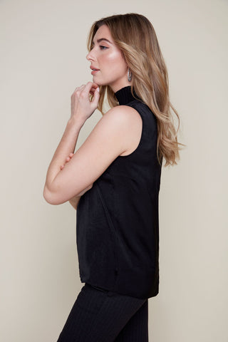 Sleeveless High Neck Blouse