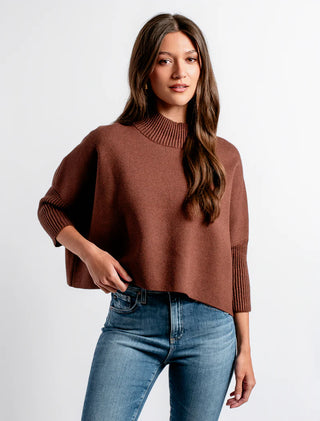 Aja Sweater- Heather Brown