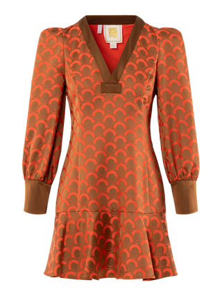 Jenny Dress - Tangerine Mod