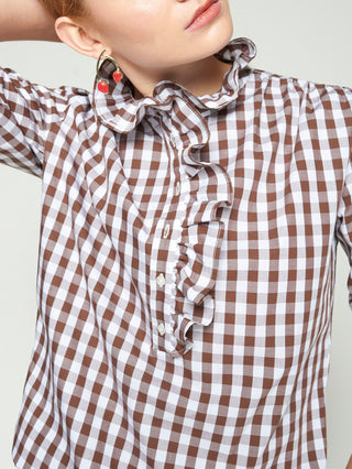 Volantes Gingham Top