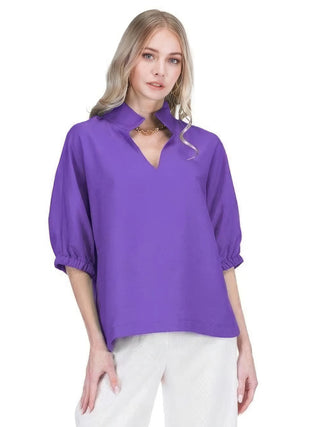 Purple V-Neck Top