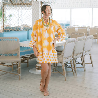Gold Palm Geo Lilly Dress