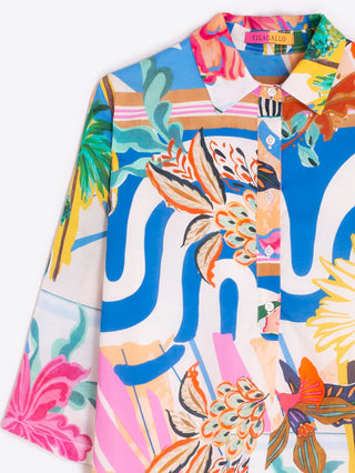 Palm Tree Short Shirtdress