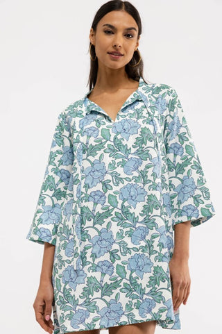 Phoebe Dress- Coastal Garden