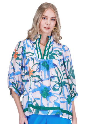 Wandering Bloom Puff Sleeve Top