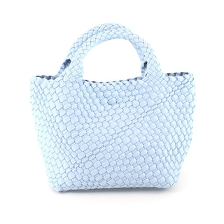 Medium Woven Tote- Blue