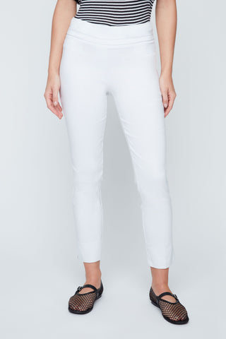 Pull On Ankle Pant- White