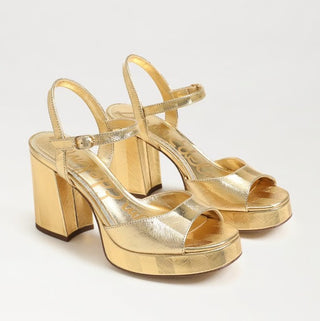 Fleur Platform Pump- Sage Gold