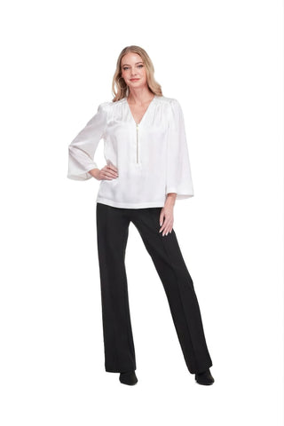 Zip Front Blouse