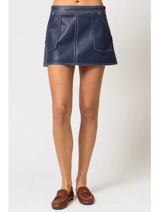 Rusty Vegan Mini Skirt
