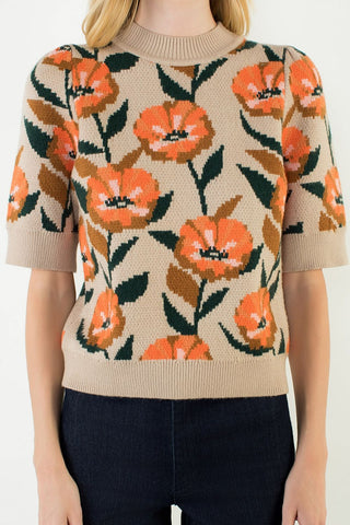 S/S Floral Sweater