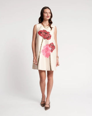 Alice Shift Dress- Oyster/Multi