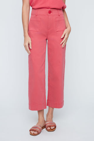 Cropped Wide Leg Jean- Terracotta