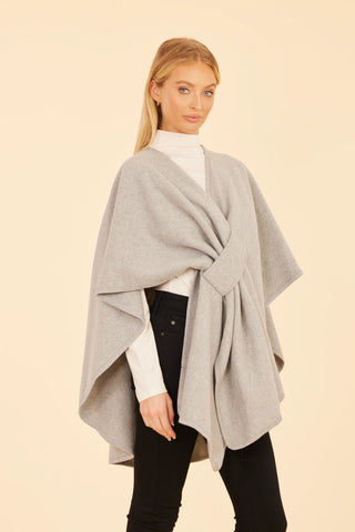 Knit Wrap- Heather Grey