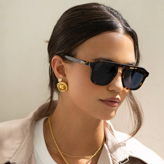 Addison Sunglasses- Tortoise/Gray