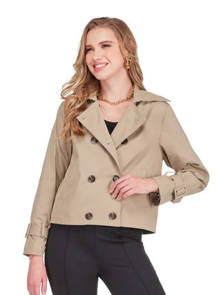 Cropped Trench Coat- Camel