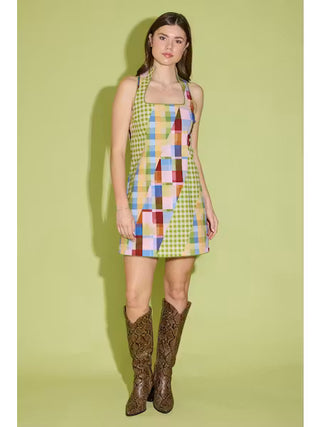 Adeline Dress- Diagonal Check