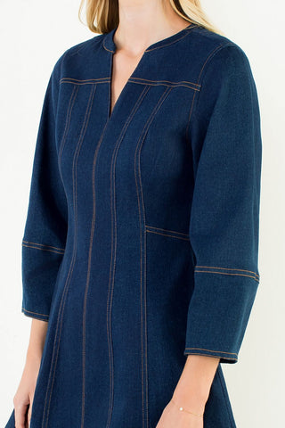 Denim VNeck Dress